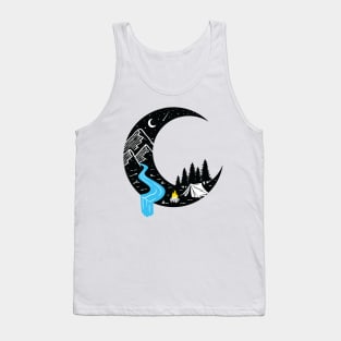 Crescent Moon and Camping Tank Top